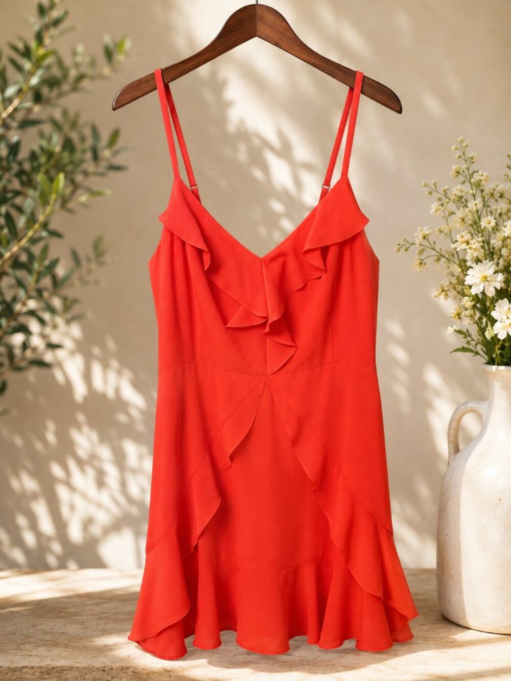 BCBGMAXAZRIA Ruffle Mini Dress – Size 12